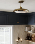 Sebastian Pendant in Aged Brass Iron