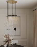 Walsh 7-Light Chandelier in Clear Glass & Burnished Brass
