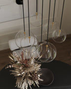 Walsh 7-Light Chandelier in Clear Glass & Burnished Brass
