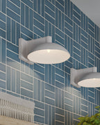 Zia Wall Sconce in Matte White Plaster