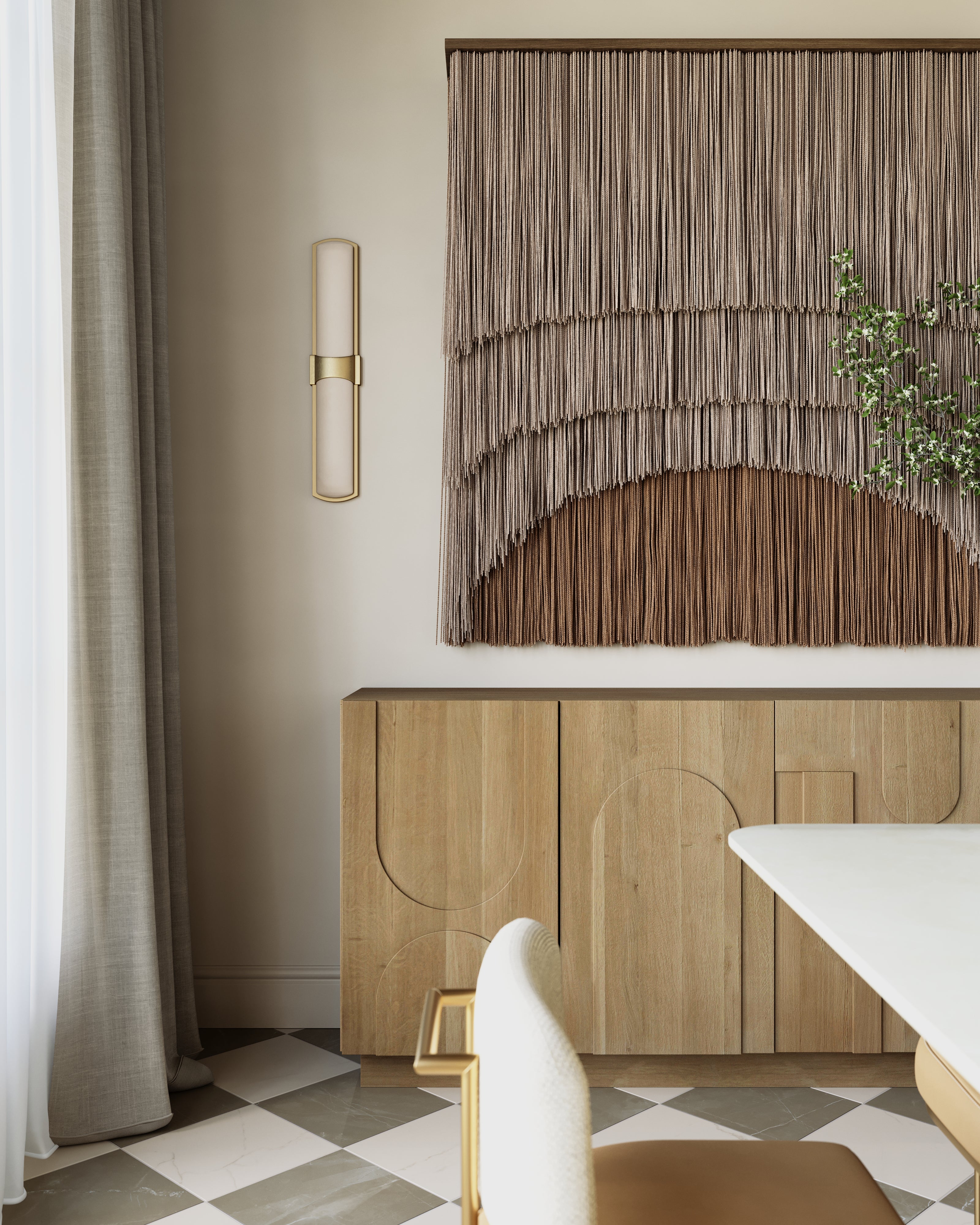 Esme 26 Wall Sconce in Aged Brass