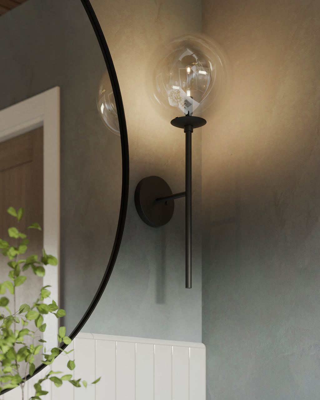 Garner Wall Sconce in Soft Black