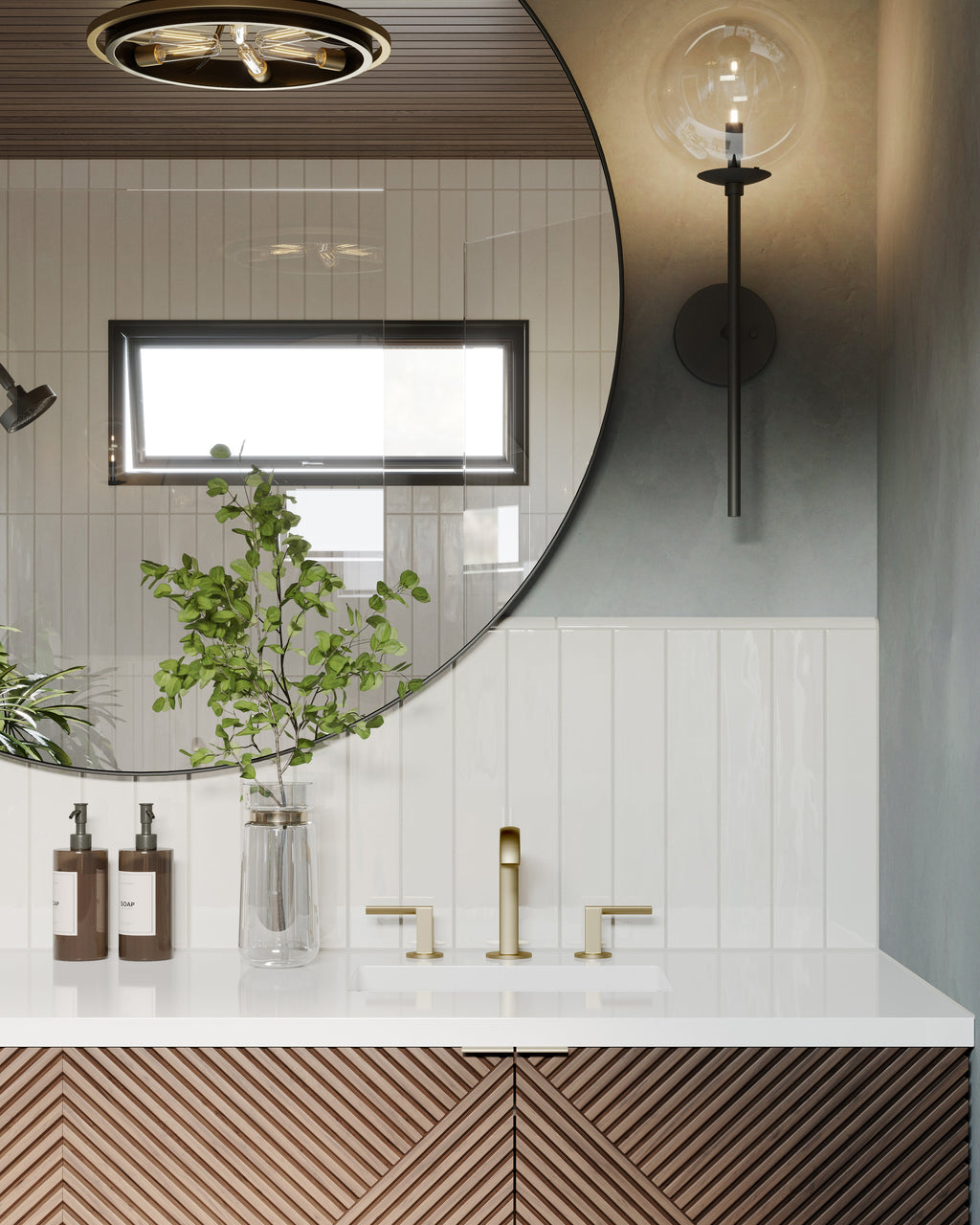 Garner Wall Sconce in Soft Black