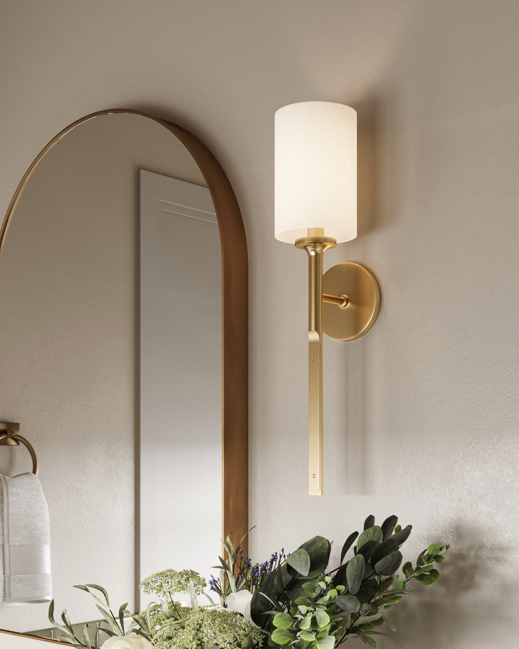 Geraldine Wall Sconce in Aged Brass