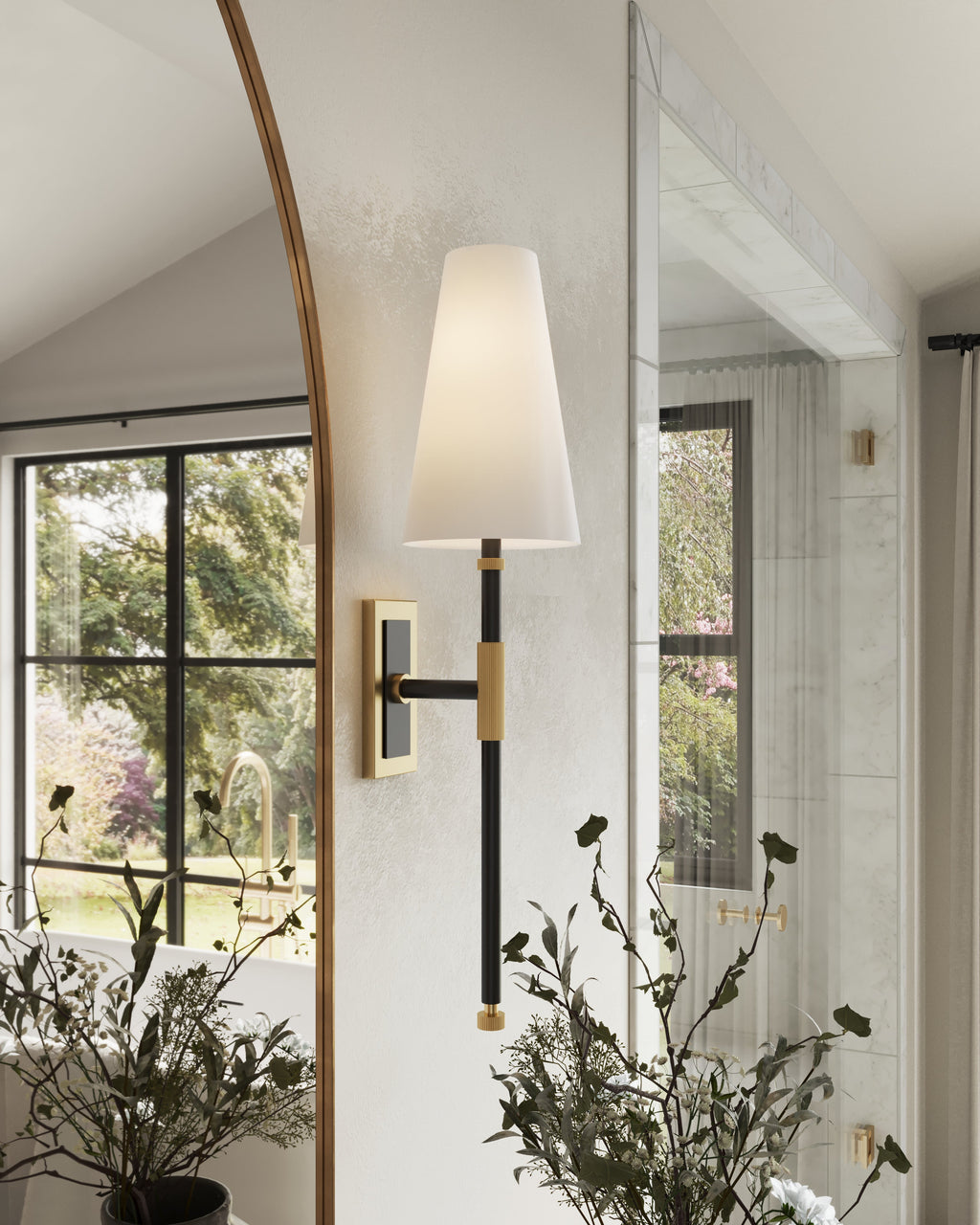 Gibson Shaded Wall Sconce in Aged Old Bronze