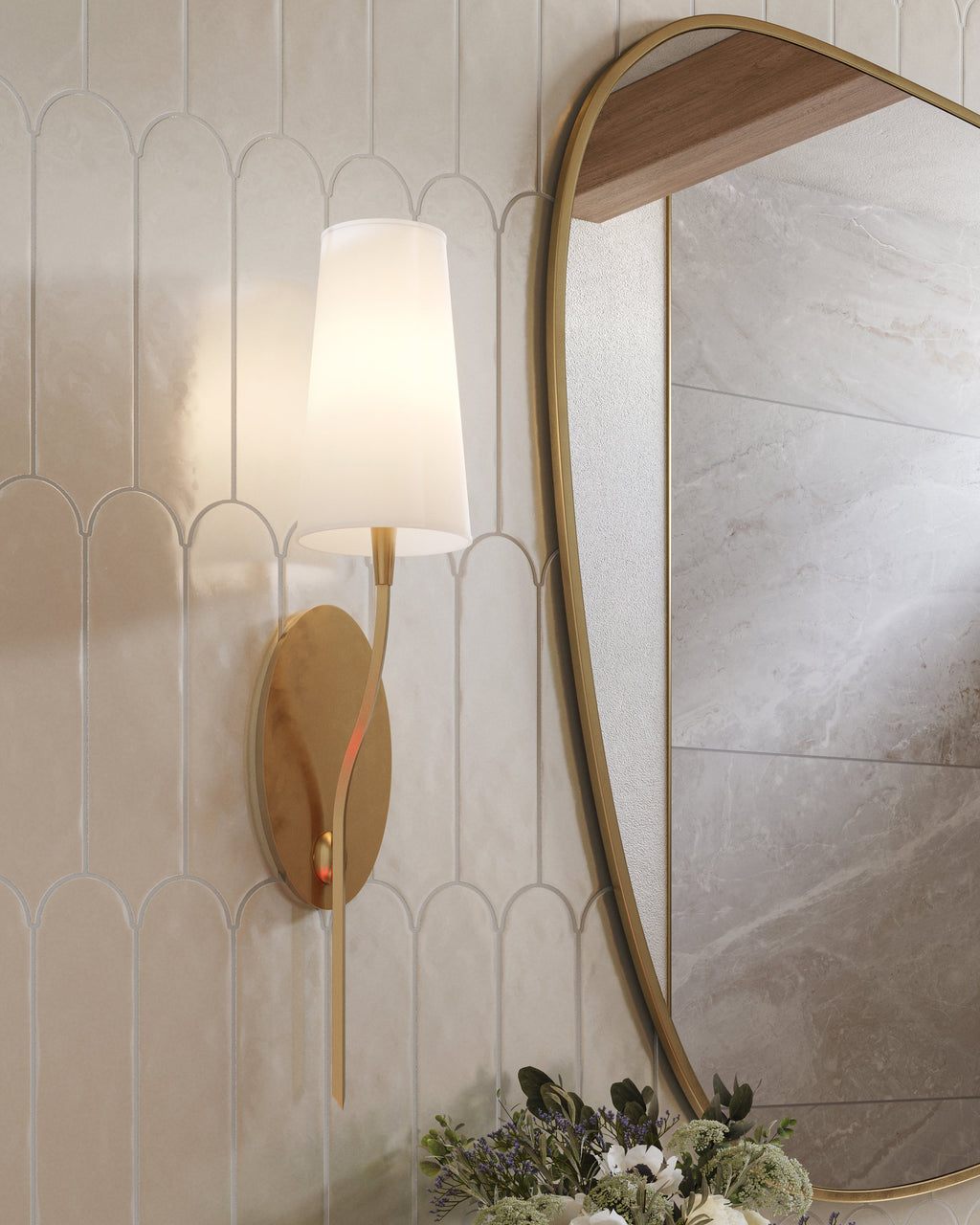 Goodwin Wall Sconce in Aged Brass