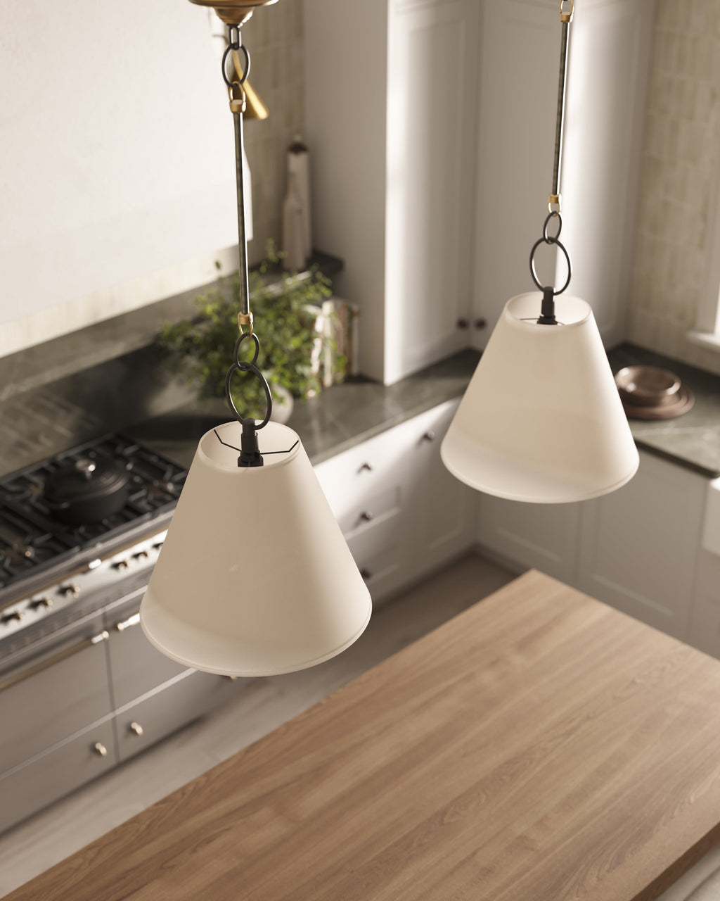 Hilda 18 Pendant in Distressed Bronze