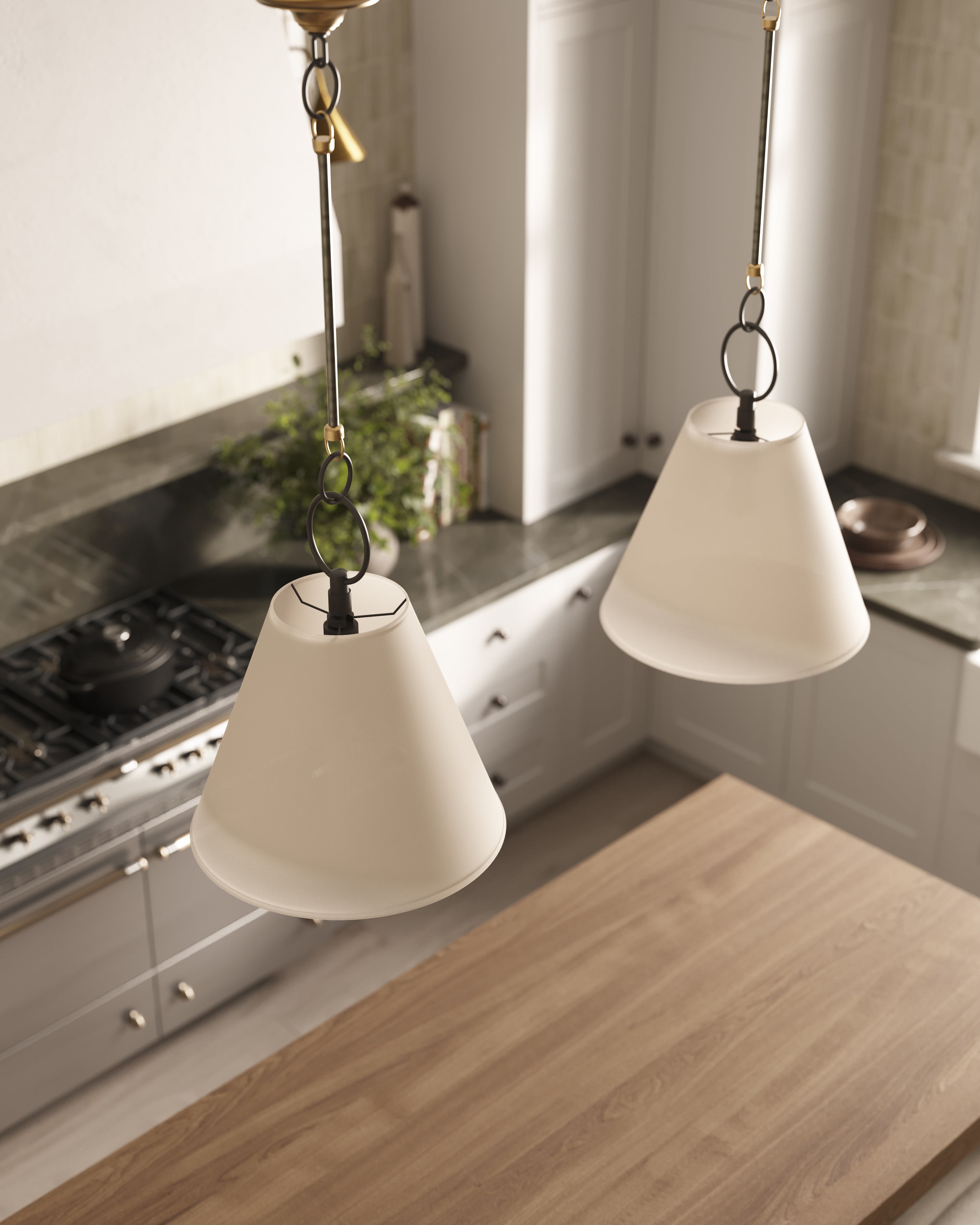 Hilda 18 Pendant in Distressed Bronze