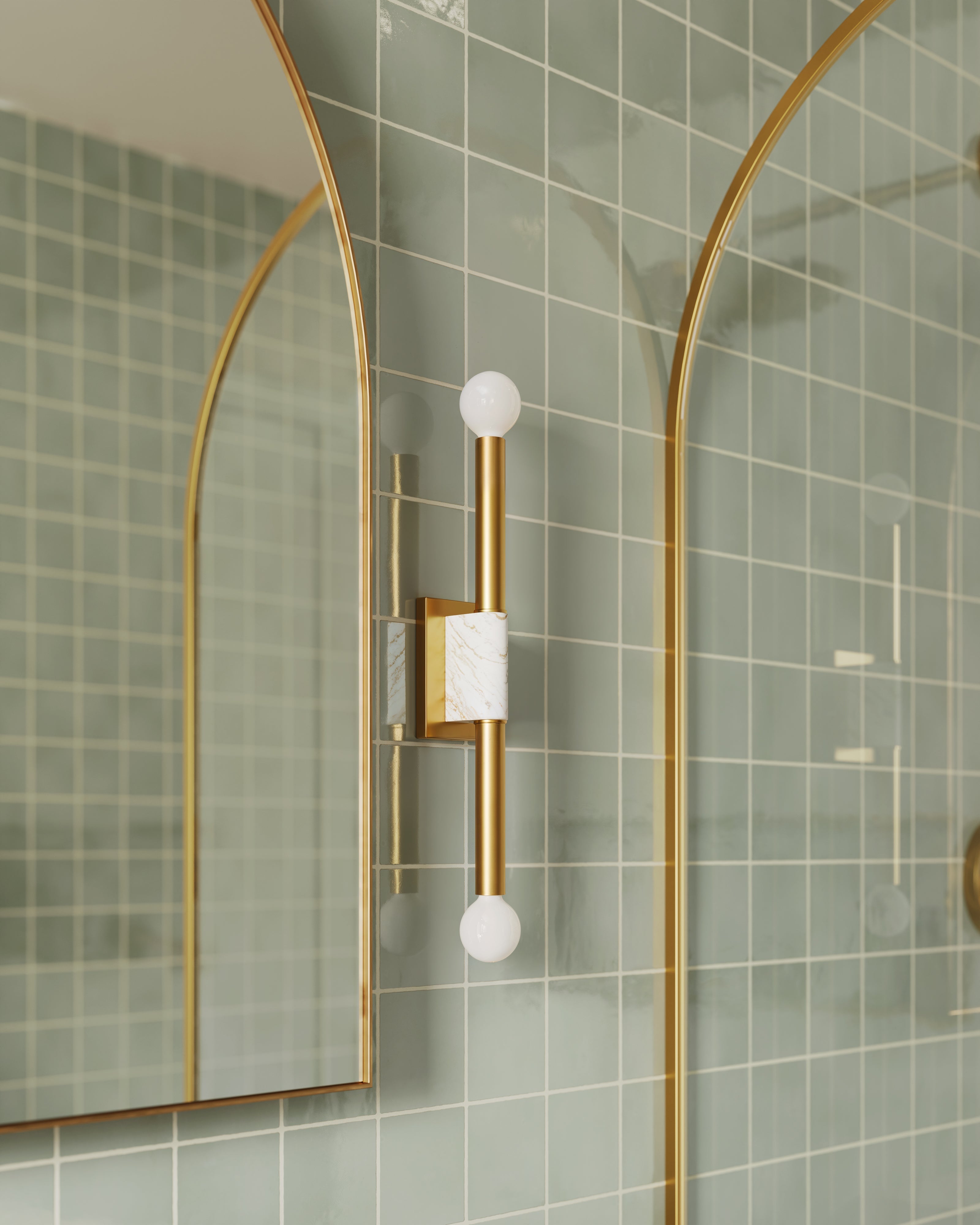 Larson Wall Sconce in Aged Brass