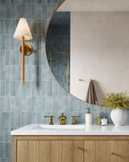 Tristan Round Mirror in Polished Brass