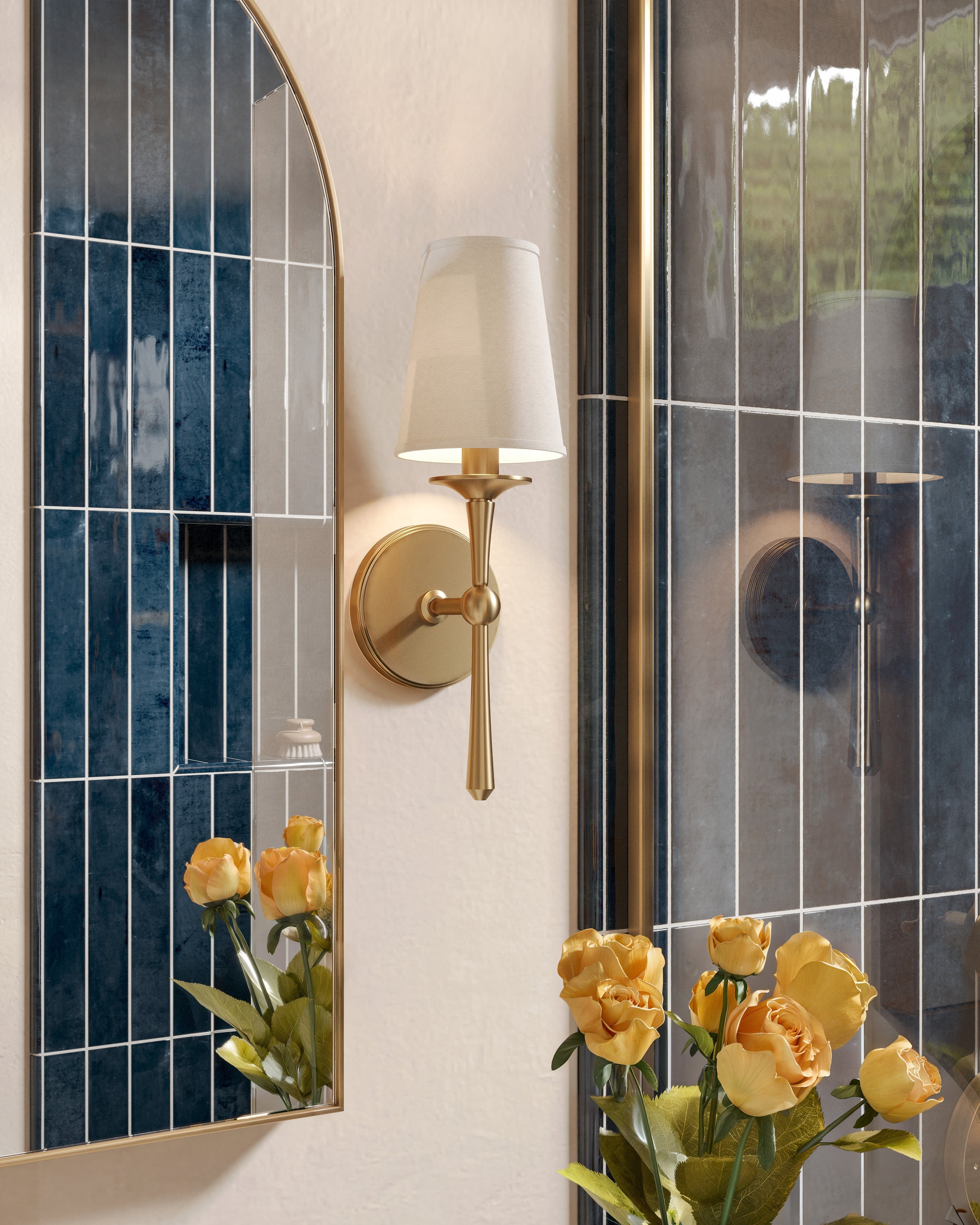 Winifred Wall Sconce in Aged Brass