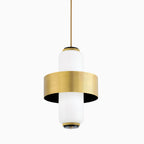 Juno Pendant In Vintage Brass/Soft Black