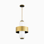 Juno Pendant In Vintage Brass/Soft Black