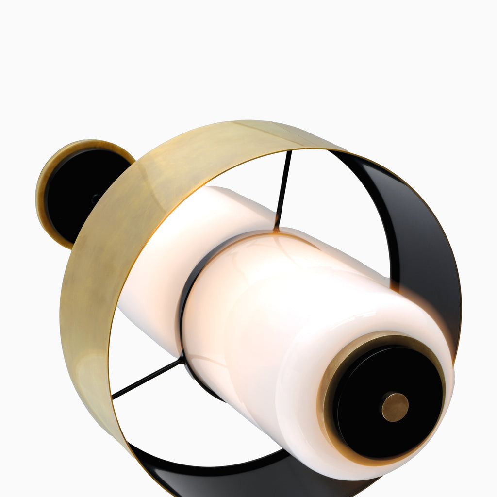 Juno Pendant In Vintage Brass/Soft Black