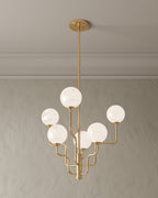 Perola Chandelier In Vintage Gold Leaf