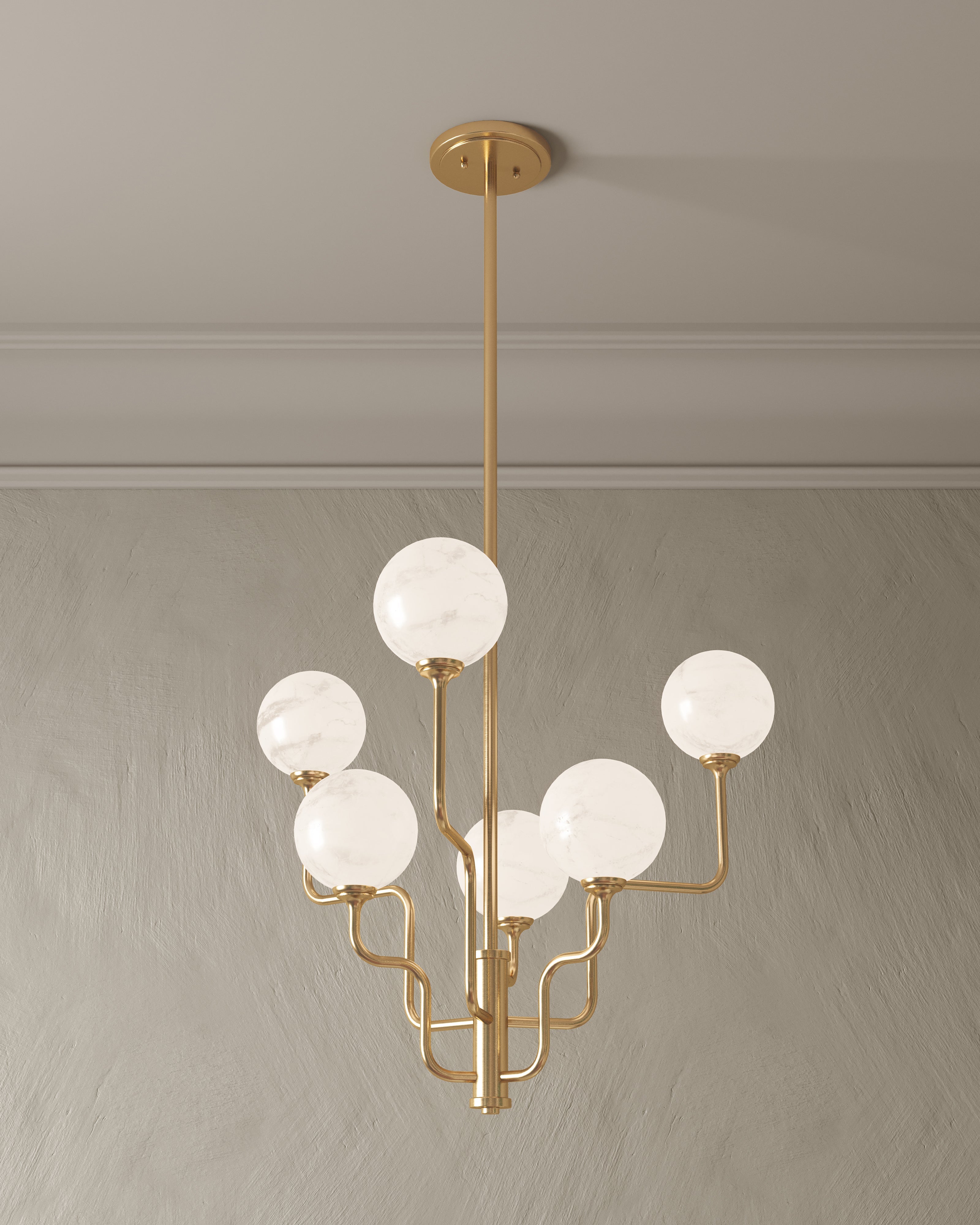 Perola Chandelier In Vintage Gold Leaf