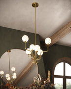Perola Chandelier In Vintage Gold Leaf