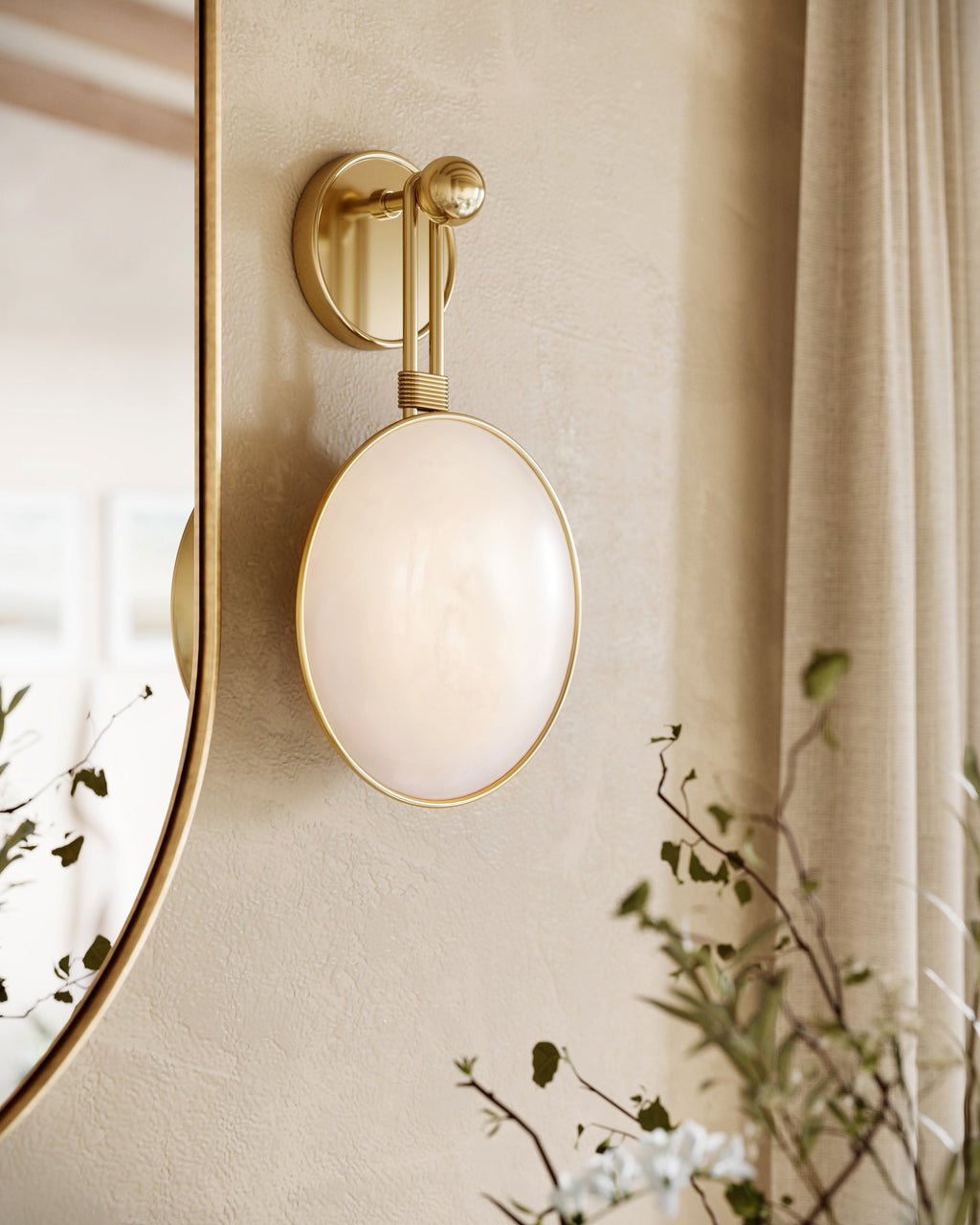 Noelle Wall Sconce in Vintage Brass