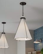 Rosa Triangular Pendant in Old Bronze