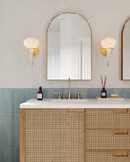 Esmeralda Small Mirror in Polished Brass