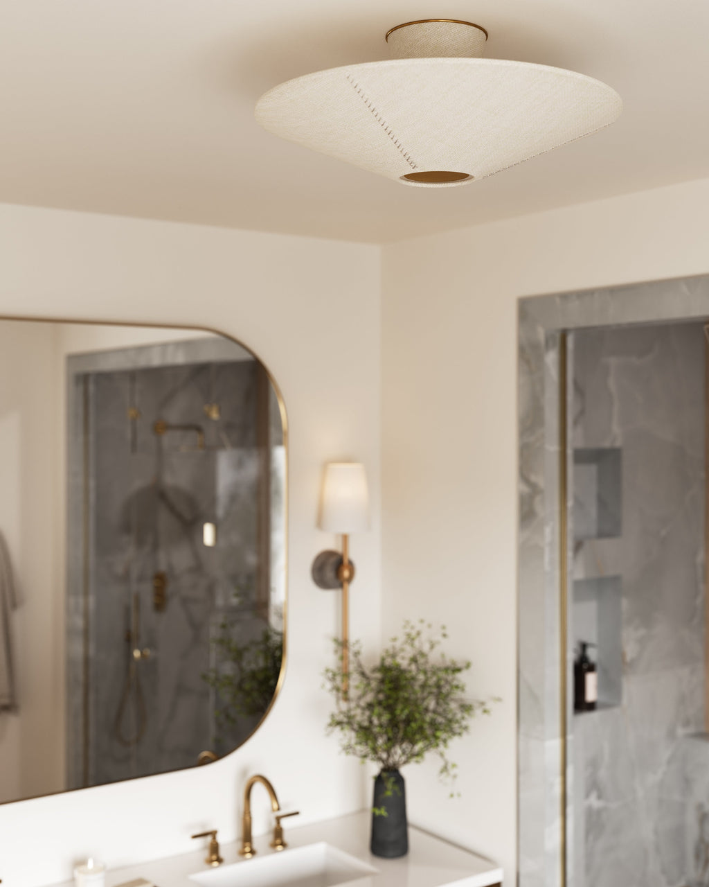 Ortega Wall Sconce in Patina Brass