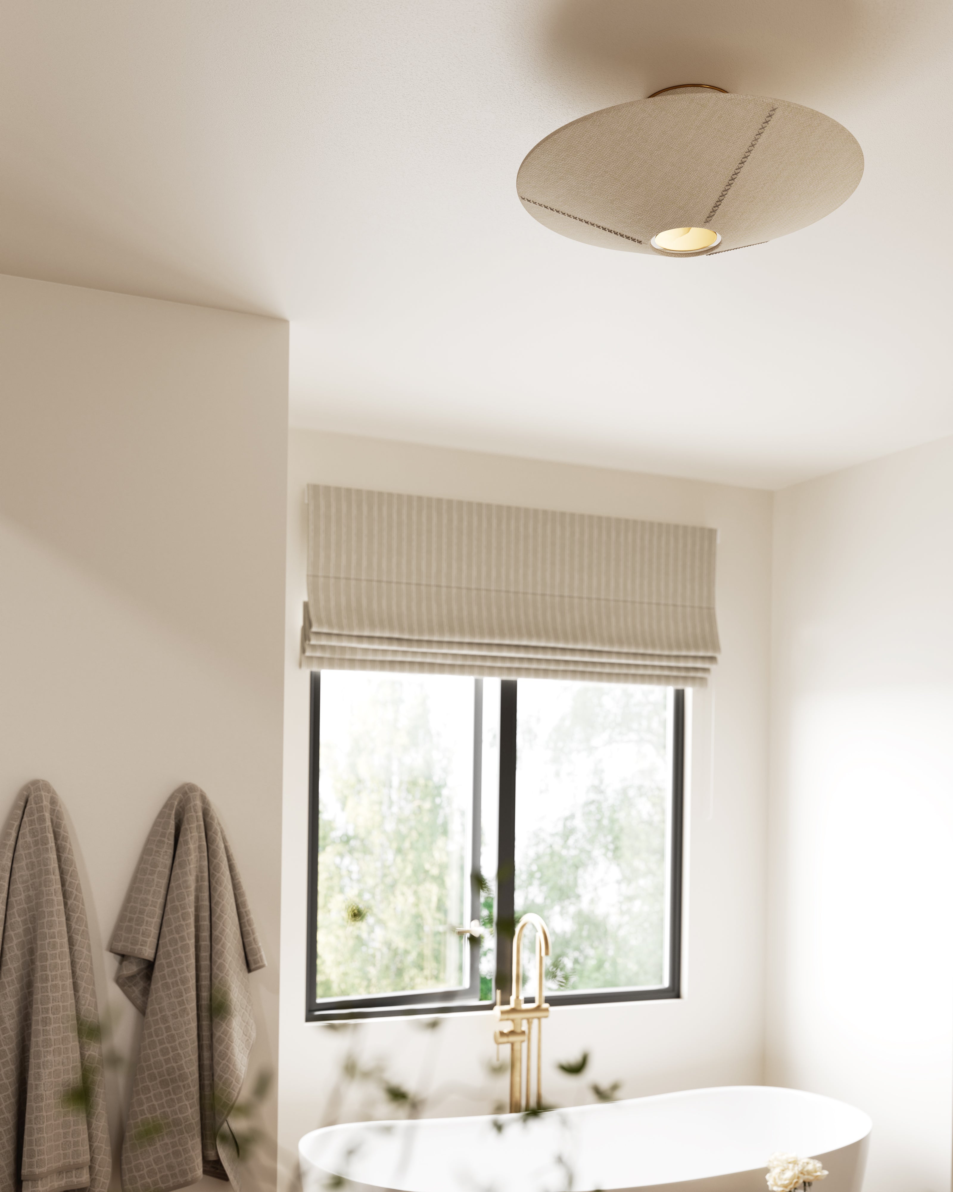 Clementine Semi-Flush in Gold Leaf