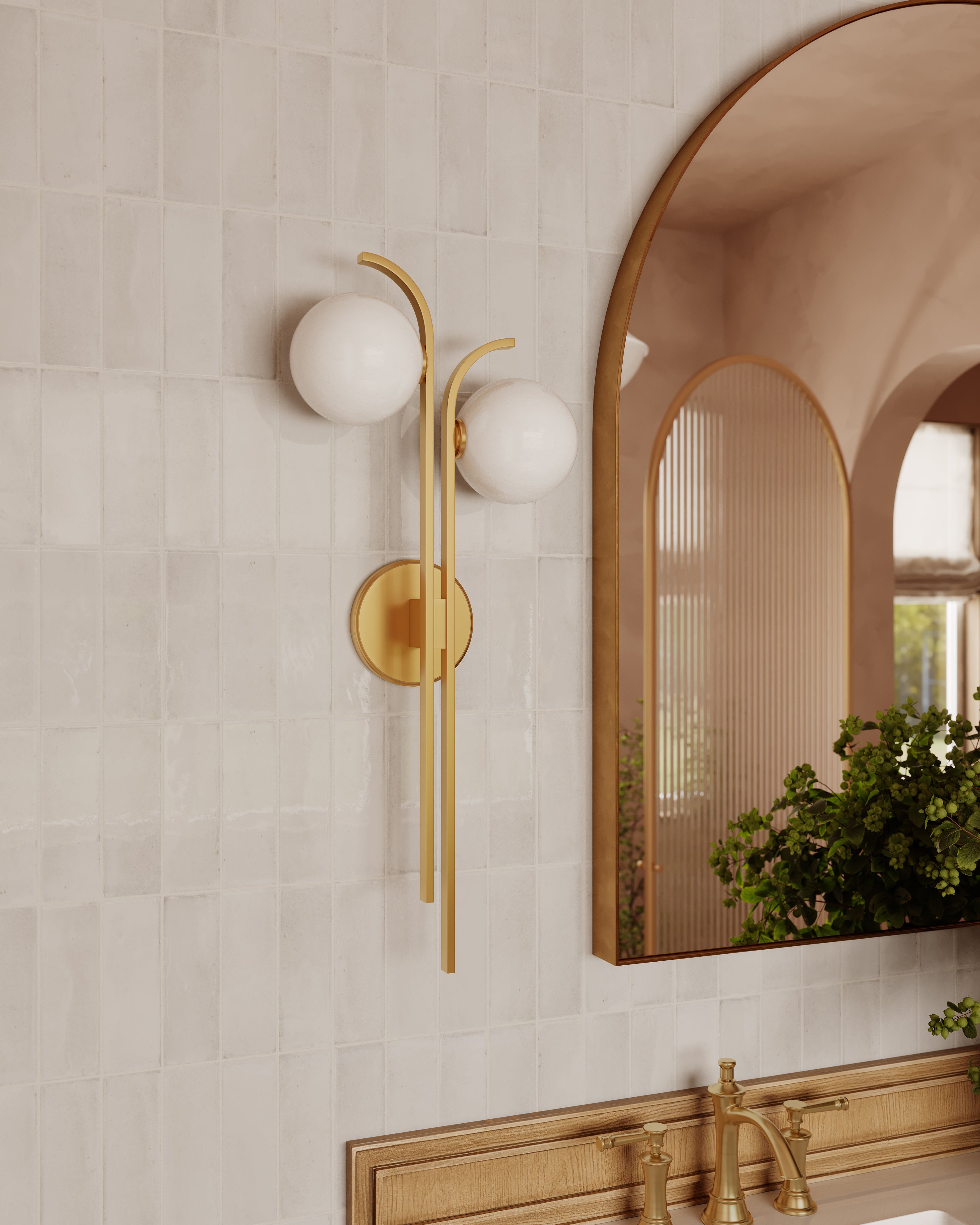 Enola Wall Sconce In Aged Brass