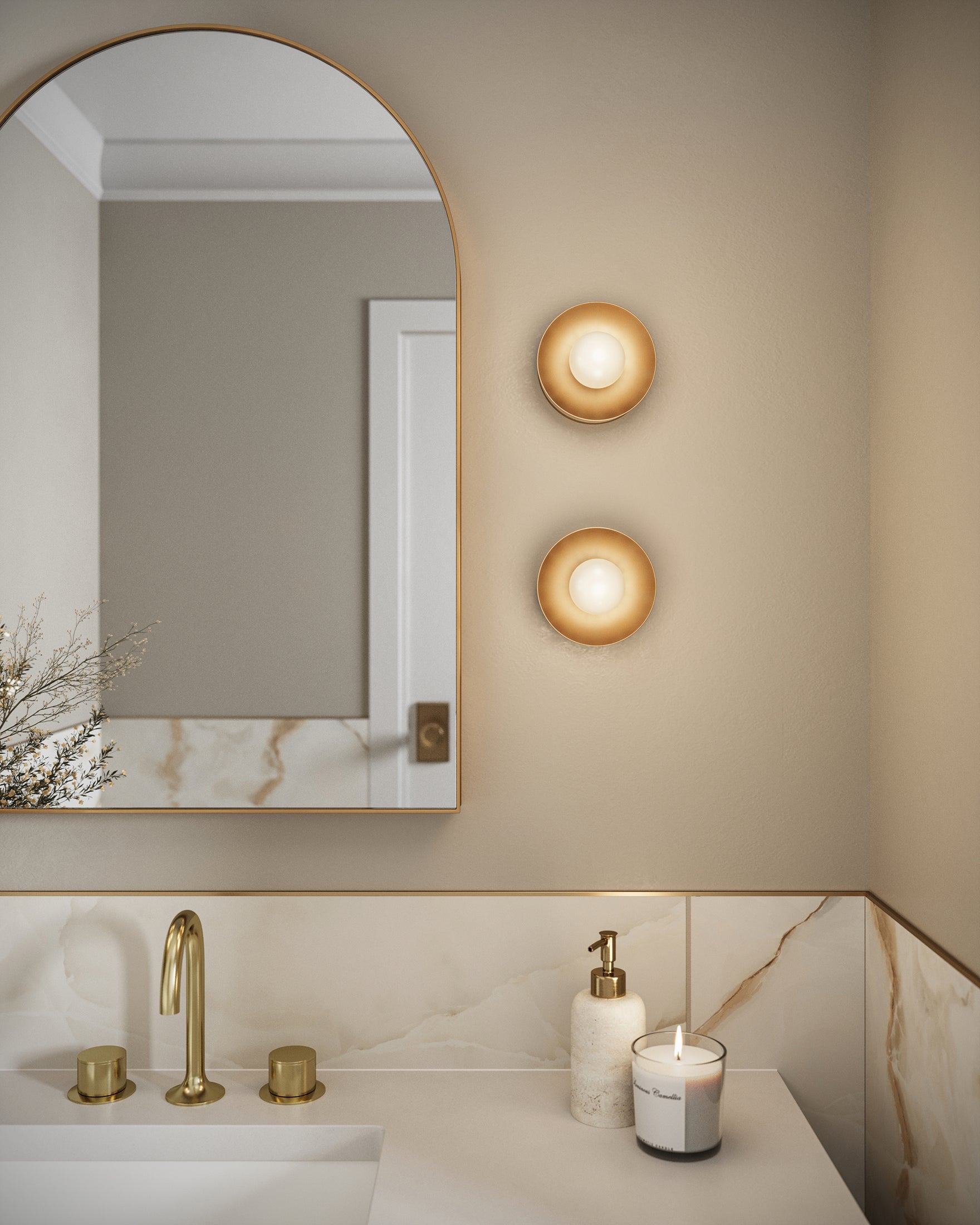 Rue Bath And Vanity Light In Aged Brass