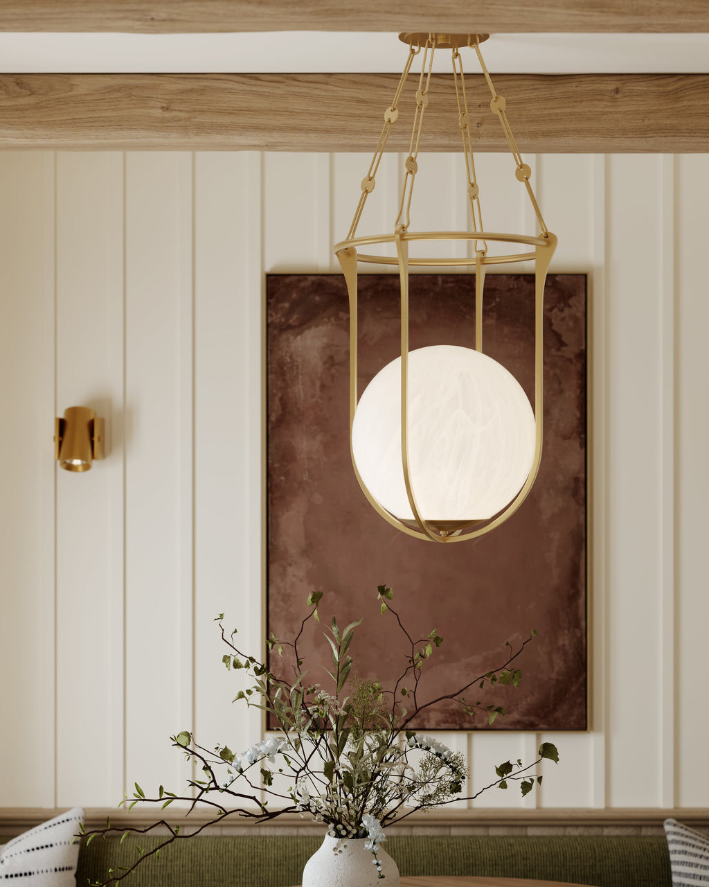 Kylie Lantern In Vintage Gold Leaf