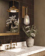 Clancy Small Mirror in Antique Brass