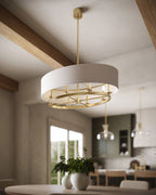 Reece Linear Lighting In Aged Brass