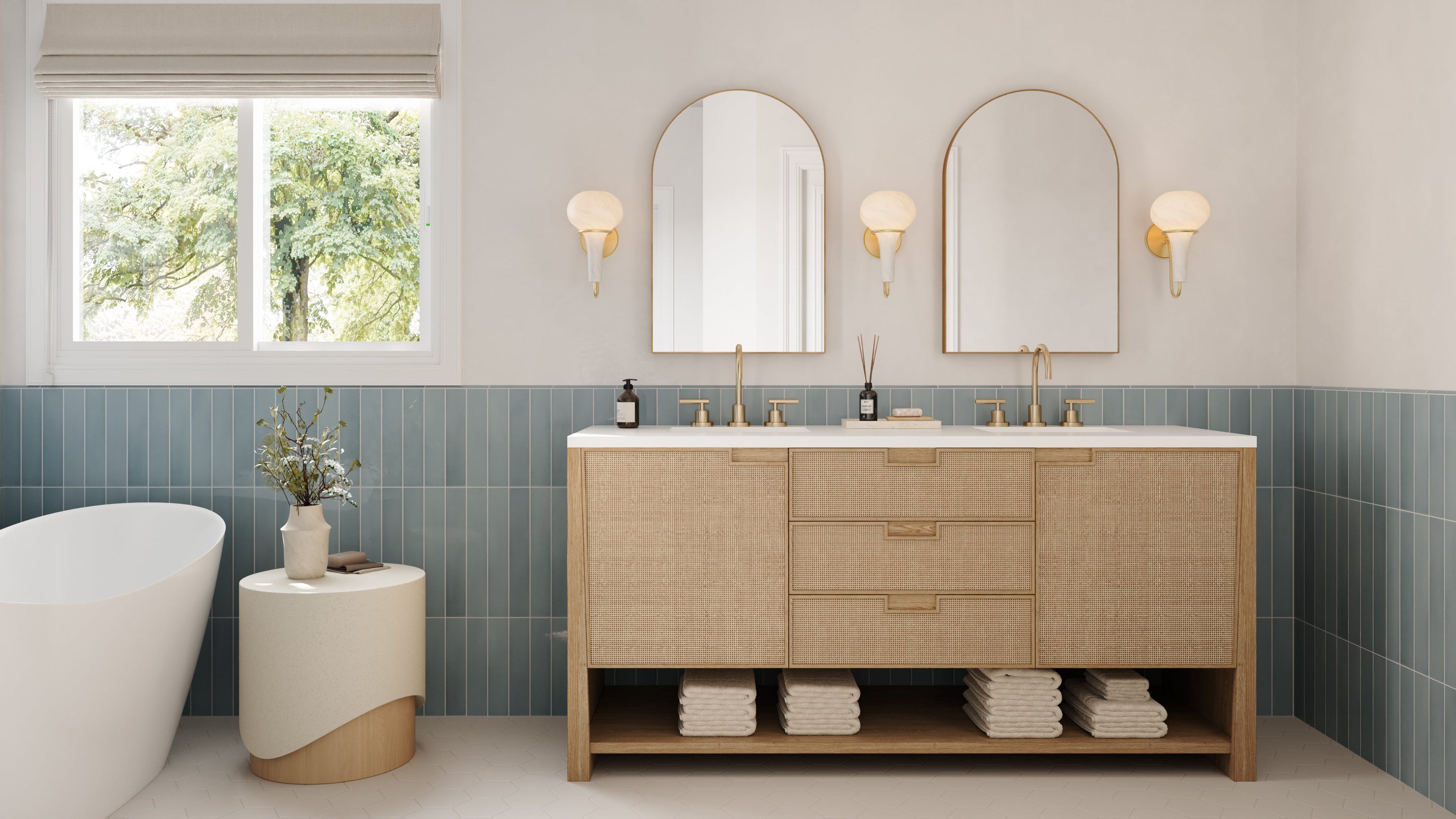 Wilma Wall Sconce in Aged Brass