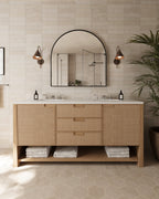 Esmeralda Wide Mirror in Iron Matte Black