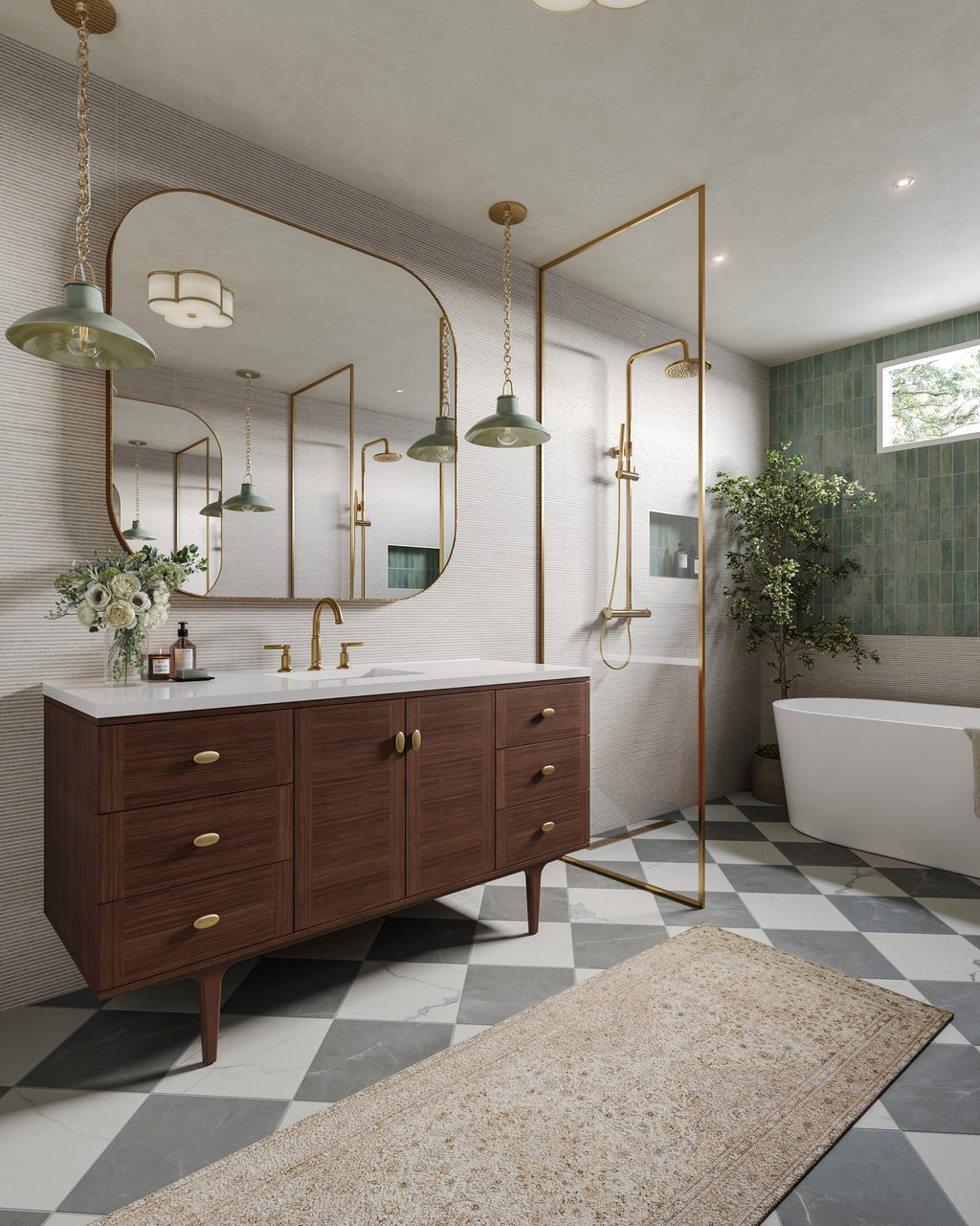 Mulligan 17 Flush Mount in Aged Brass