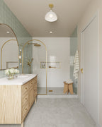 Halsey 13 Pendant in White & Aged Brass