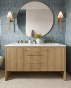 Tristan Round Mirror in Polished Brass