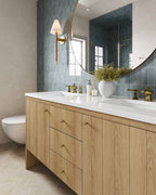 Tristan Round Mirror in Polished Brass