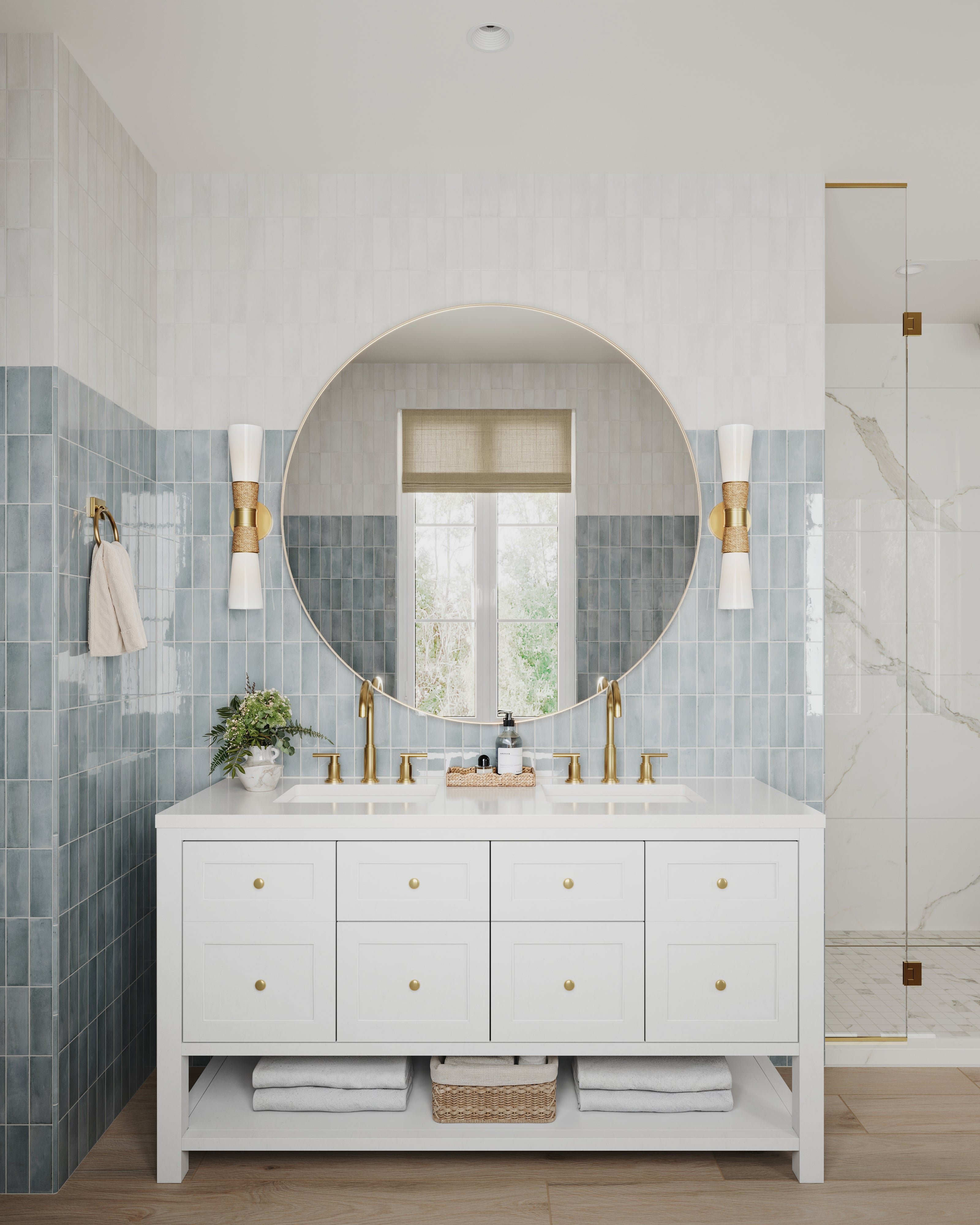 Posey Wall Sconce in Aged Brass