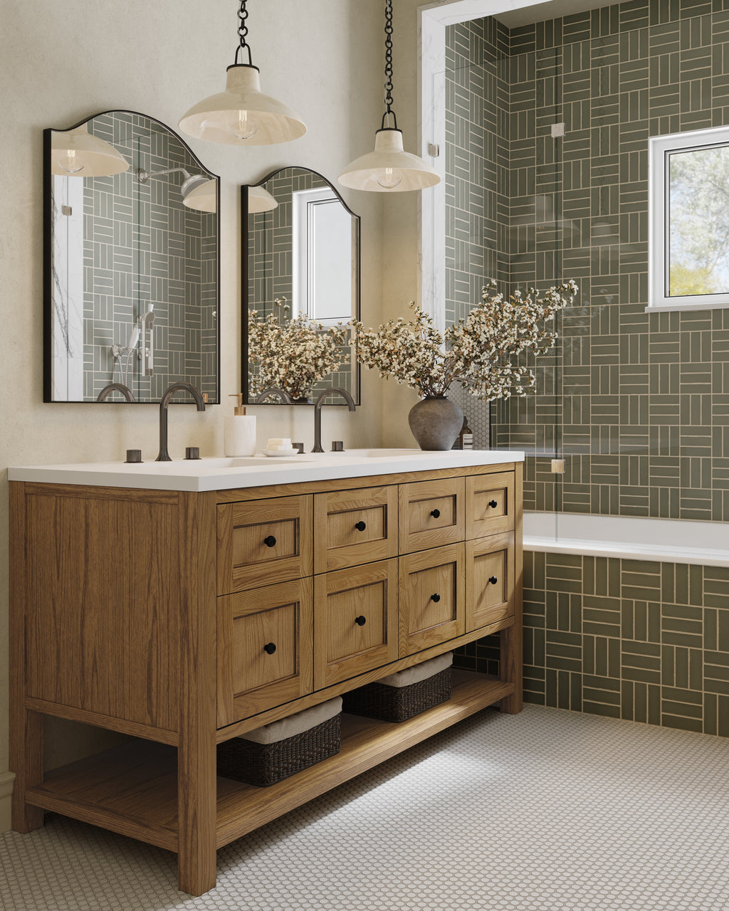 Everdale Small Mirror in Gunmetal