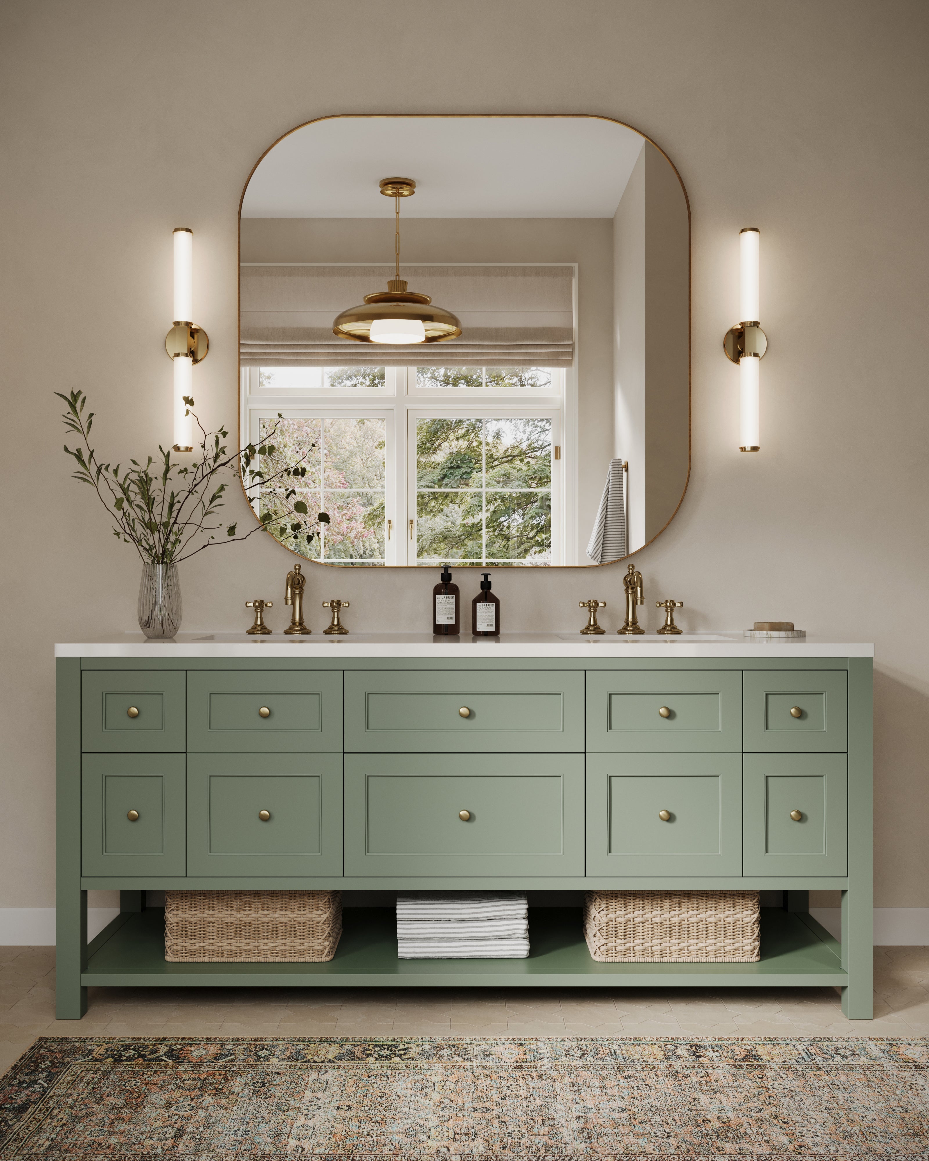 Carly 22 Pendant in Vintage Brass