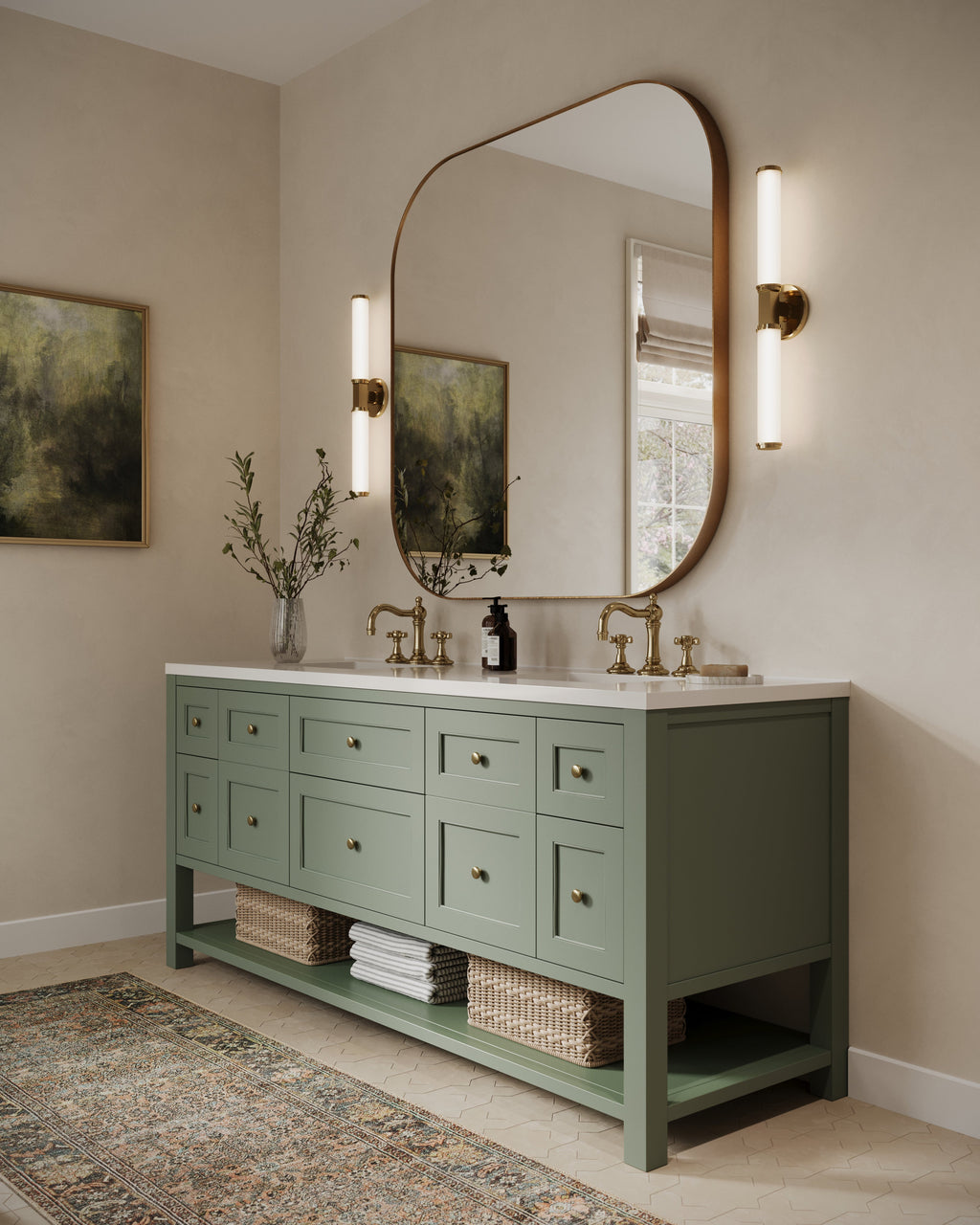 Maguire Wall Sconce in Aged Brass