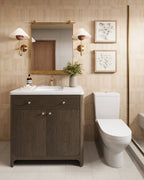 Clancy Small Mirror in Antique Brass