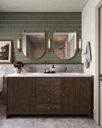 Clancy Small Arch Mirror in Antique Brass