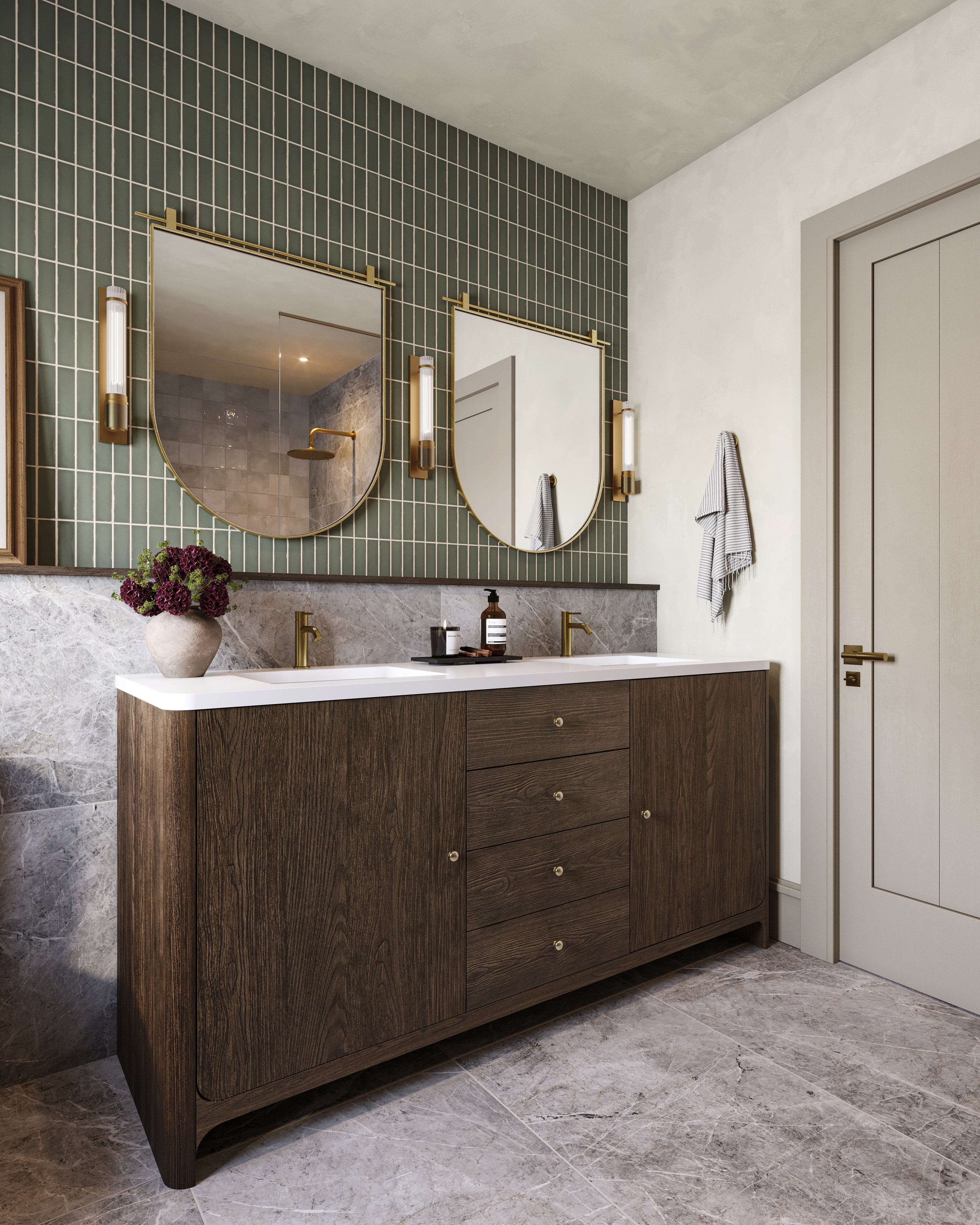 Tyson Wall Sconce in Aged Brass