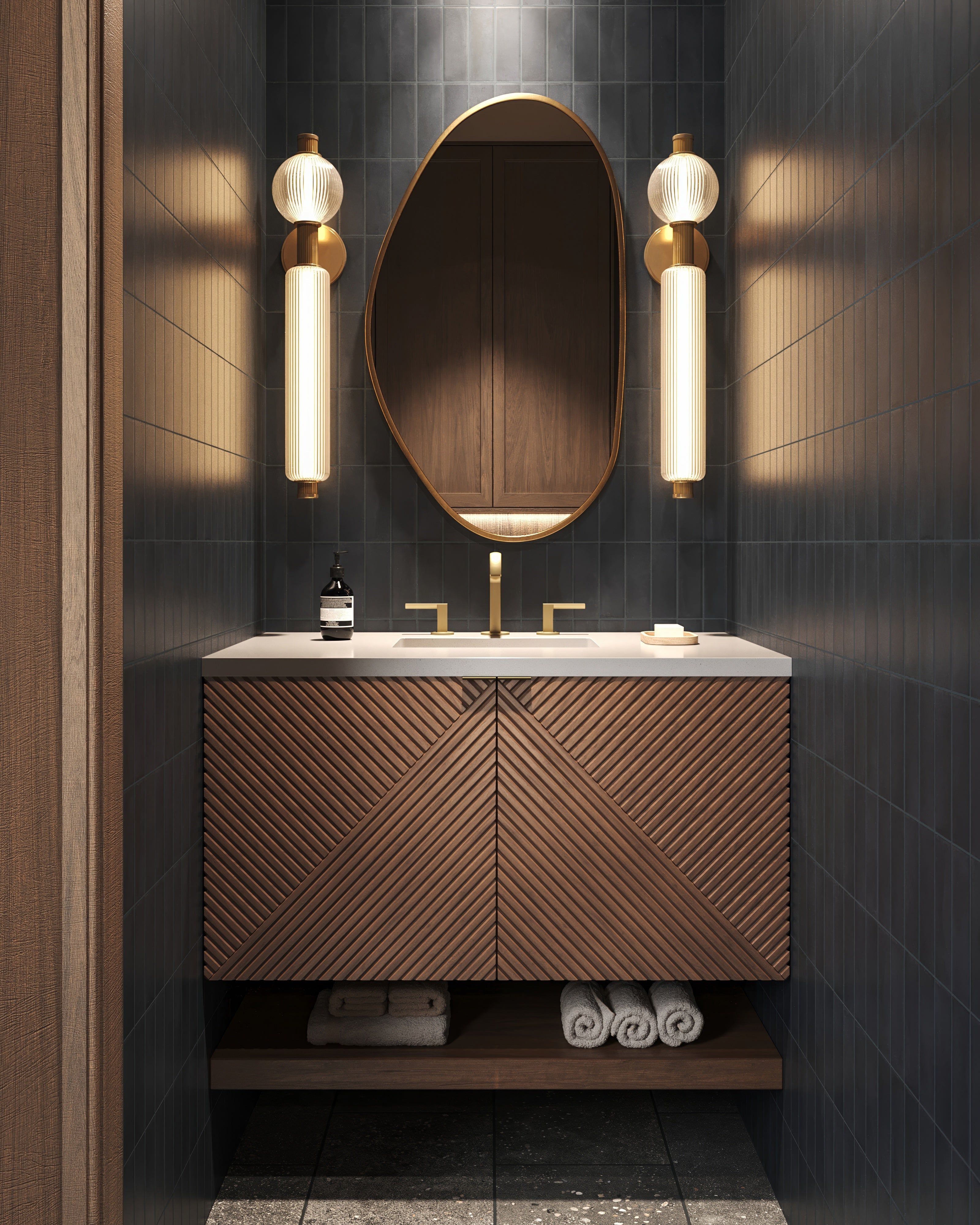 Ezekiel Wall Sconce in Vintage Brass