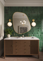 Shirley Large Mirror in Antique Brass Iron