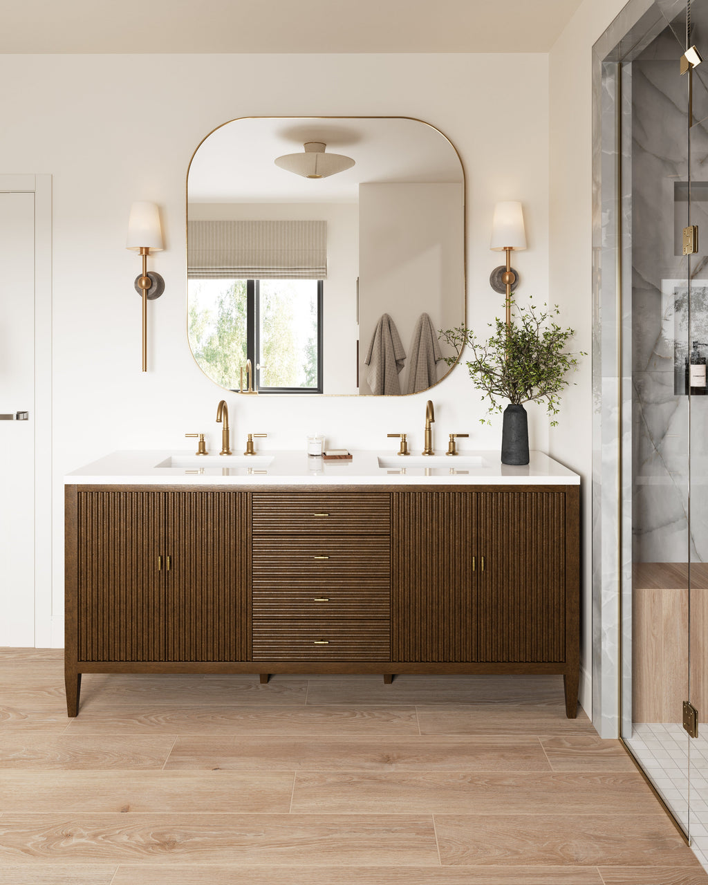 Clementine Semi-Flush in Gold Leaf