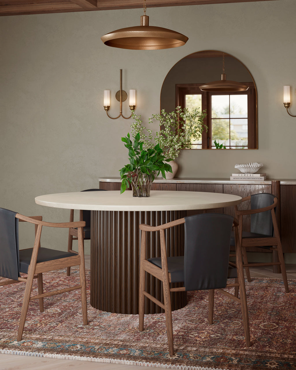 Leonardo 59 Dining Table in Brown