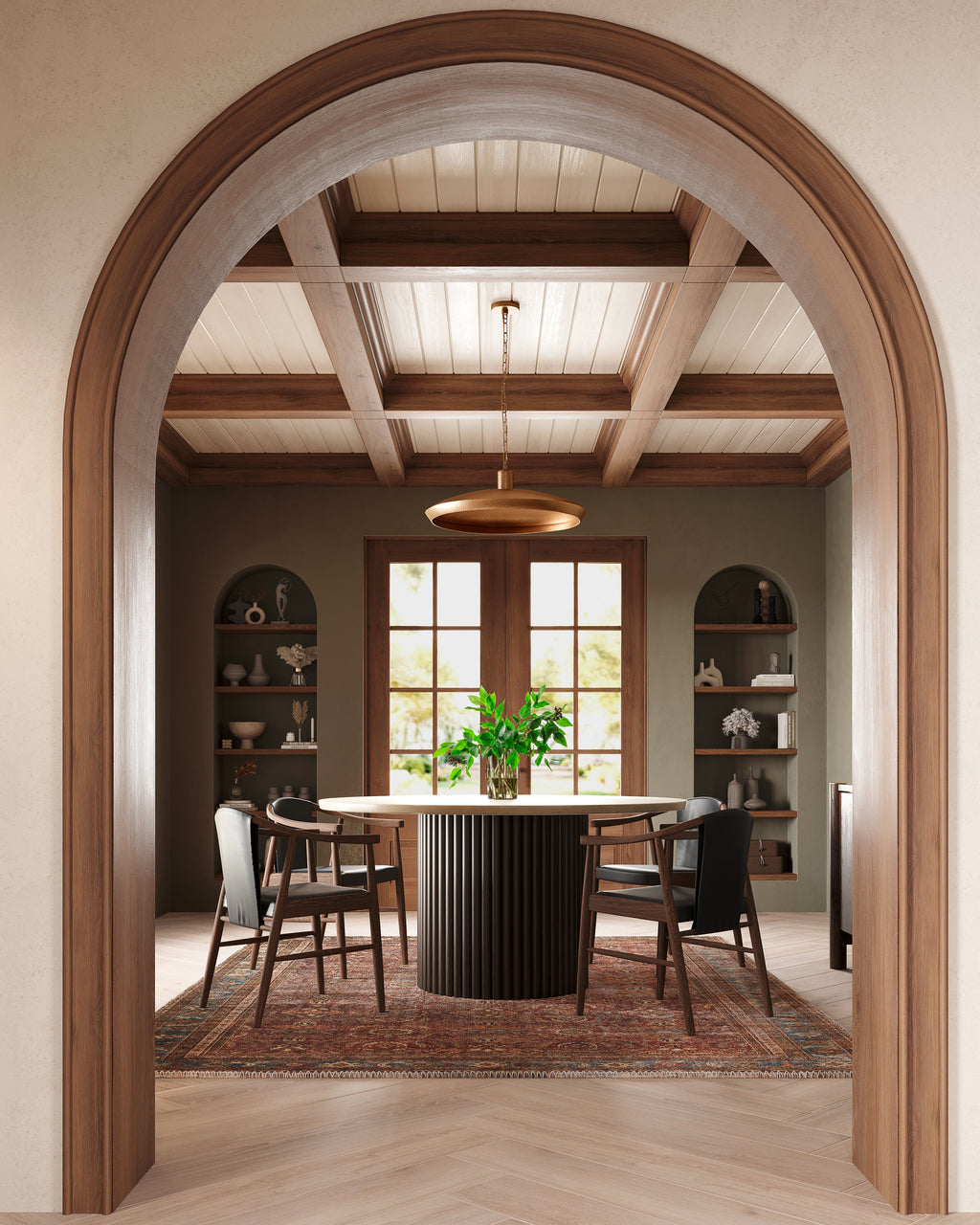 Leonardo 59 Dining Table in Brown