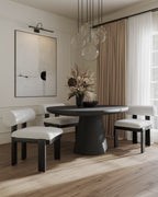 Selena 55 Outdoor Dining Table in Black